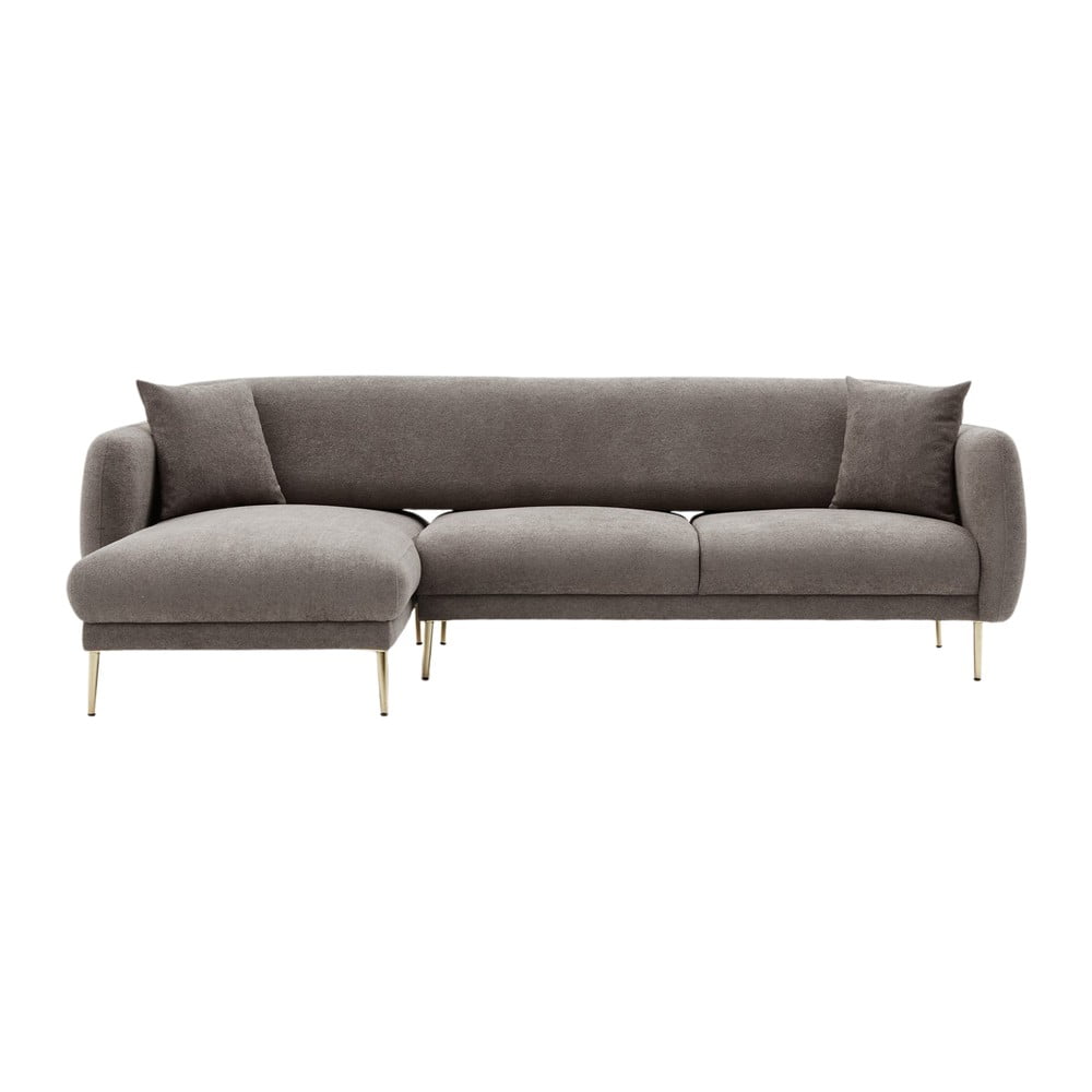 Szürke sarokkanapé (bal oldali-heverő résszel) Simena – Balcab Home