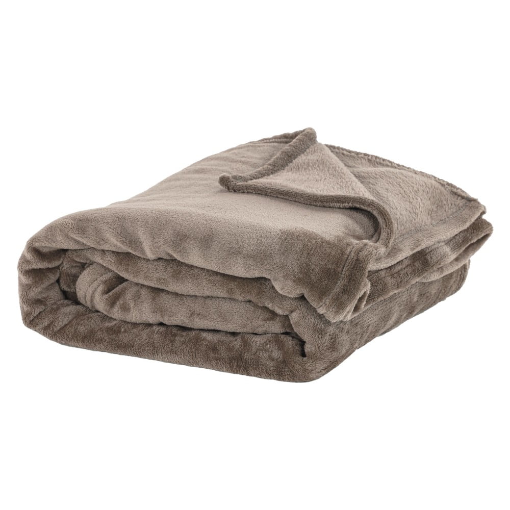 Szürkésbarna mikroplüss ágytakaró 220x240 cm Plaid – Tiseco Home Studio