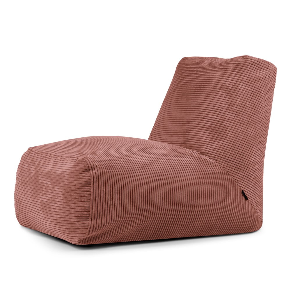 Téglavörös kordbársony babzsákfotel Tube – SLOWDOWN