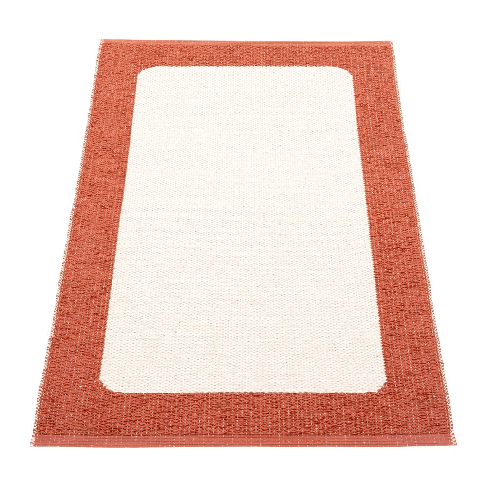 Téglavörös-krémszínű kültéri-beltéri szőnyeg 70x120 cm Ilda Brick – Pappelina