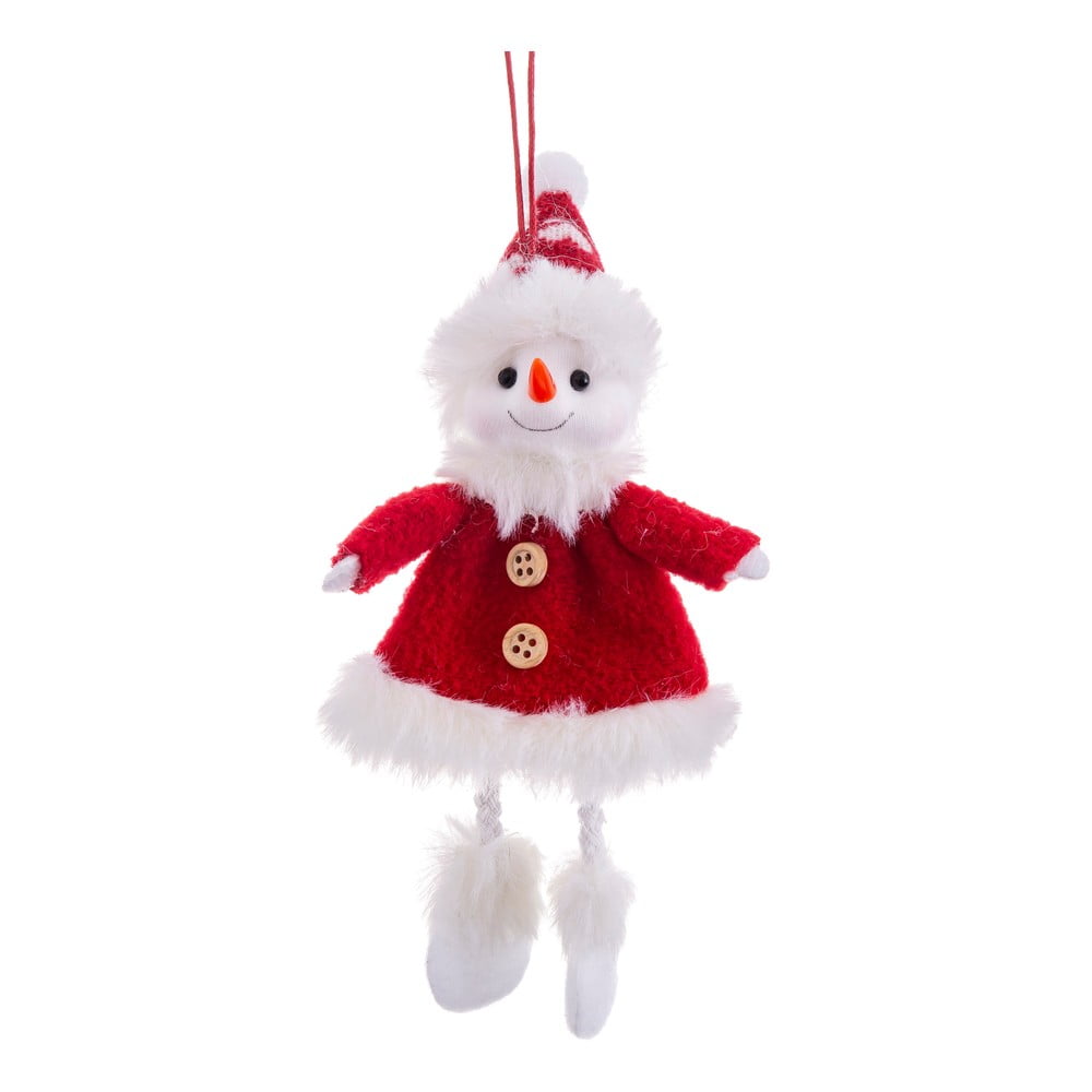 Textil karácsonyfadísz 17 cm Snowman – Casa Selección