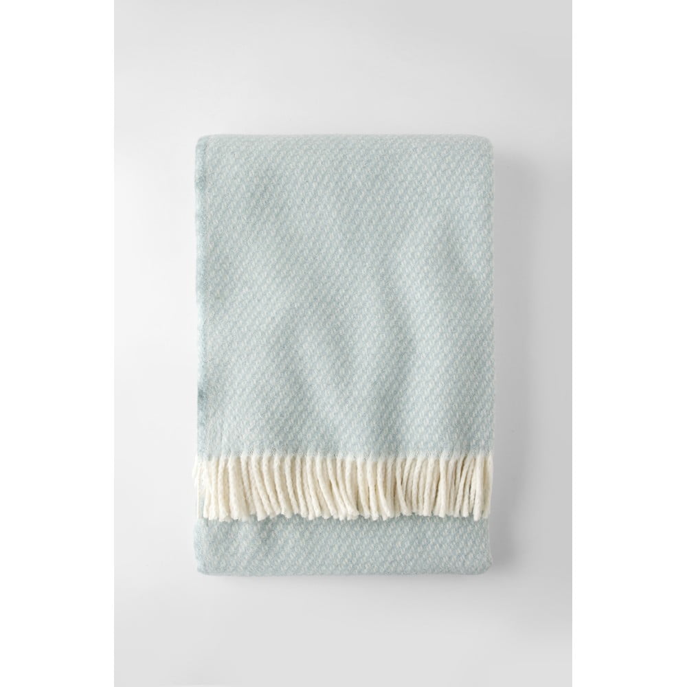 Világoskék pamutkeverék takaró 140x180 cm Wabi – Euromant