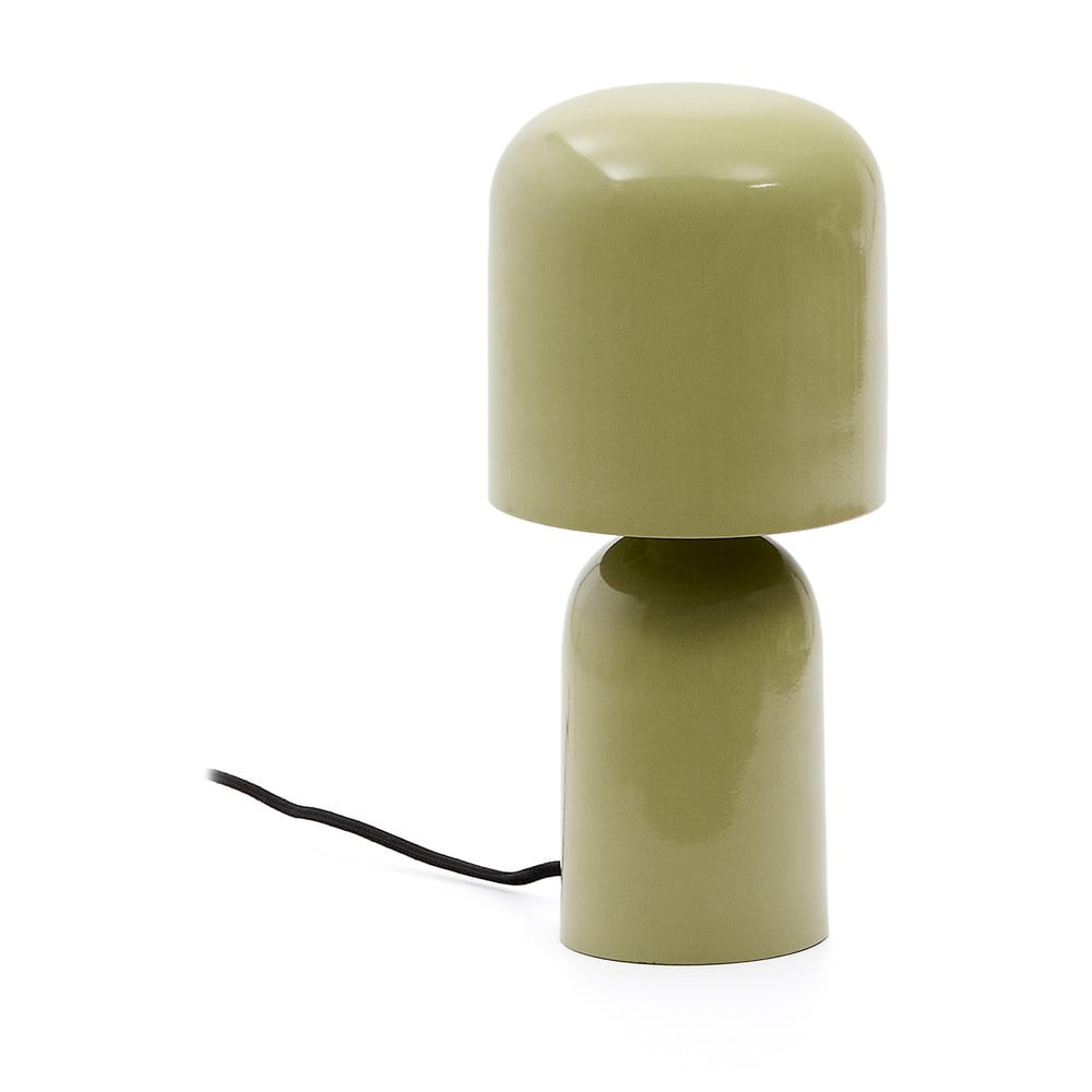 Zöld asztali lámpa fém búrával (magasság 28 cm) Monze – Kave Home