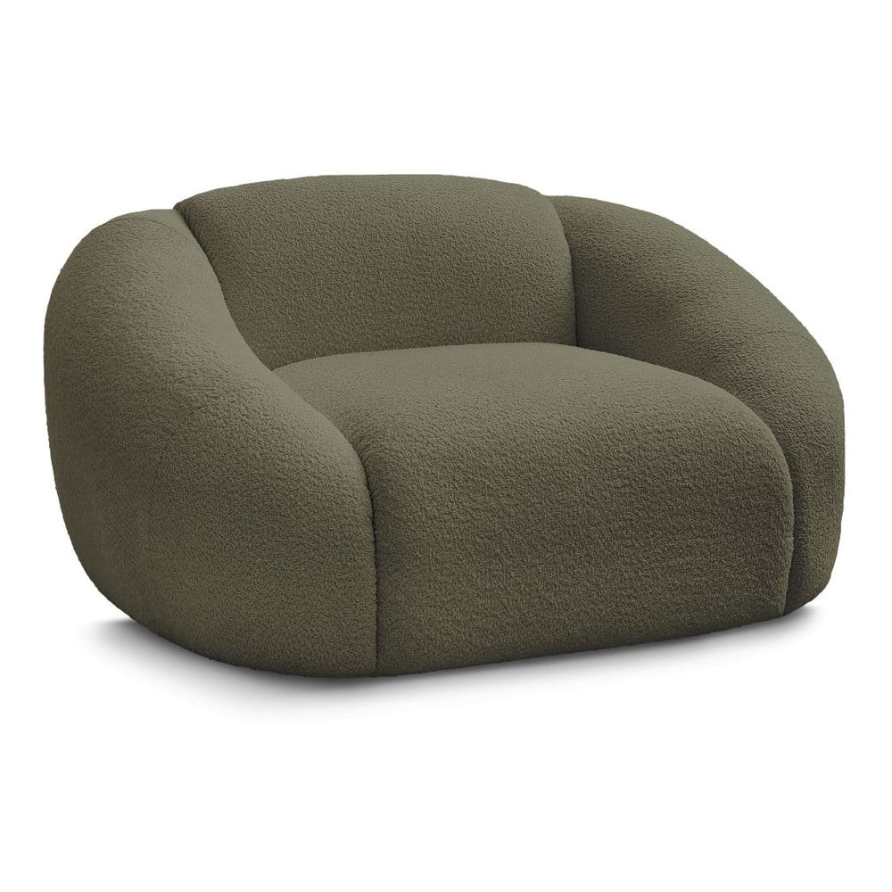 Zöld buklé fotel Tina – Bobochic Paris