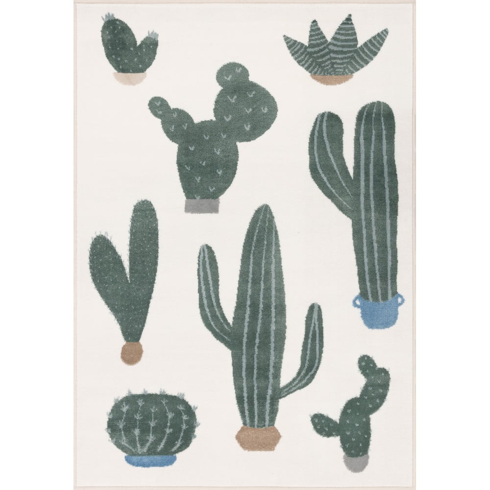 Zöld-elefántcsont színű gyerek szőnyeg 160x230 cm Cacto Malachite – FD