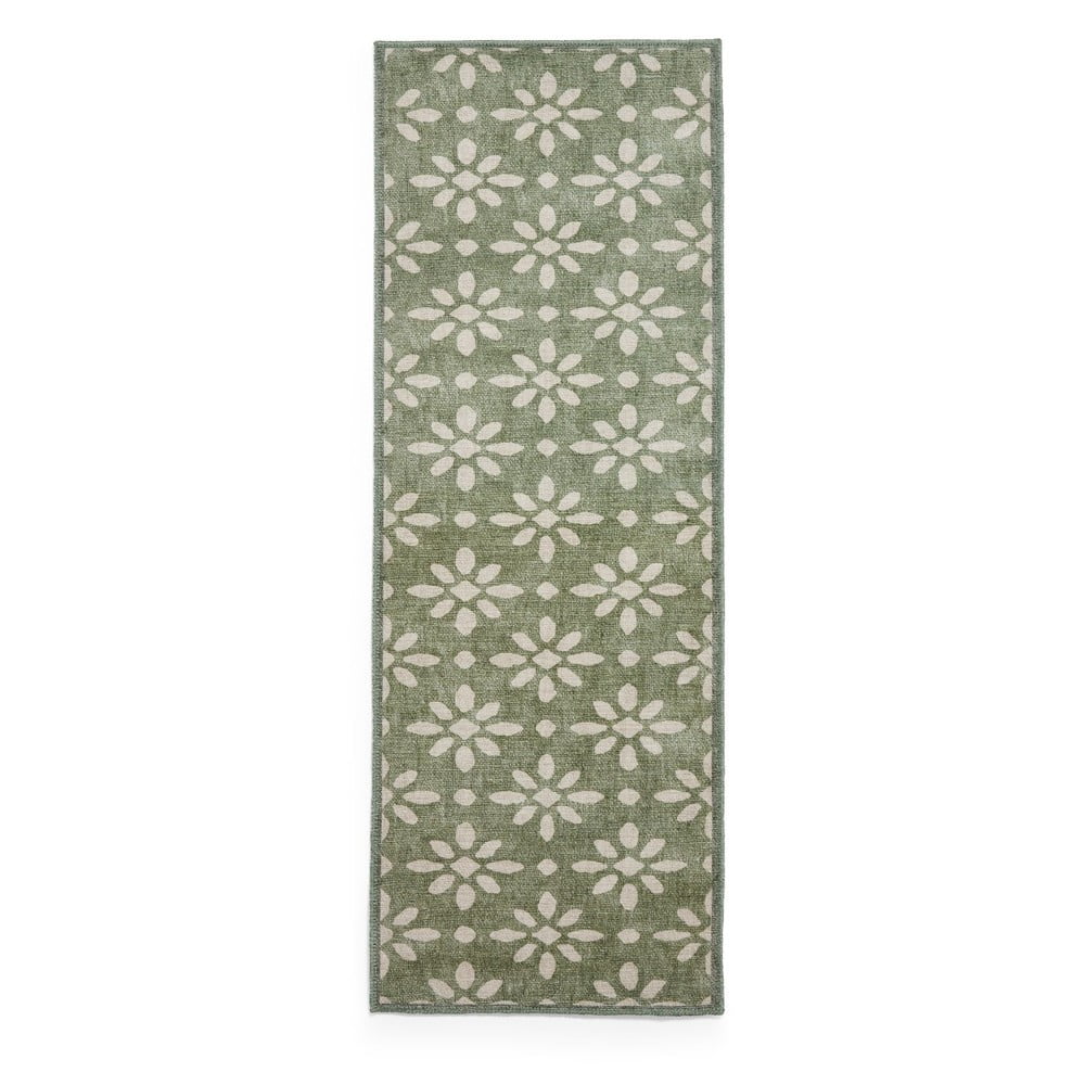 Zöld mosható futószőnyeg 76x230 cm Coral Green – Think Rugs