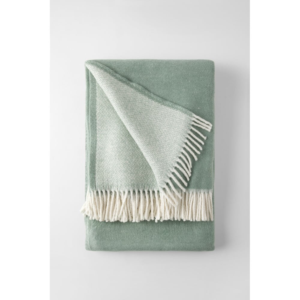 Zöld pamutkeverék takaró 140x180 cm Kalos – Euromant