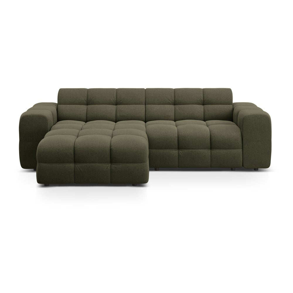 Zöld sarokkanapé (bal oldali-heverő résszel) Kendal – Micadoni