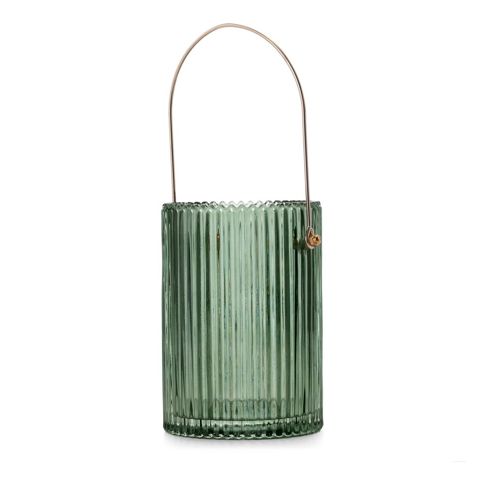 Zöld üveg váza (magasság 15 cm) Lanate – Restilo